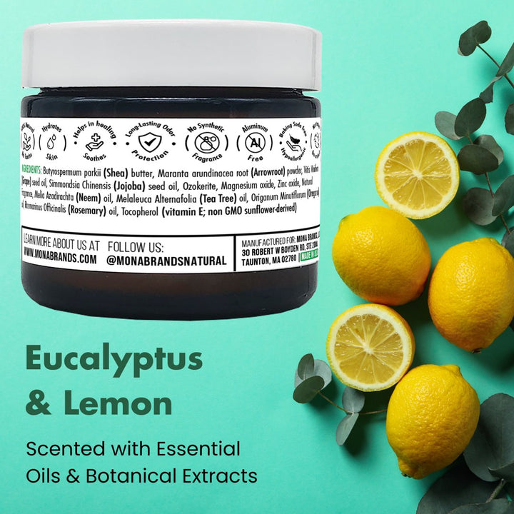 All Natural Foot Balm Deodorant | Eucalyptus & Lemon | 2.0 Oz