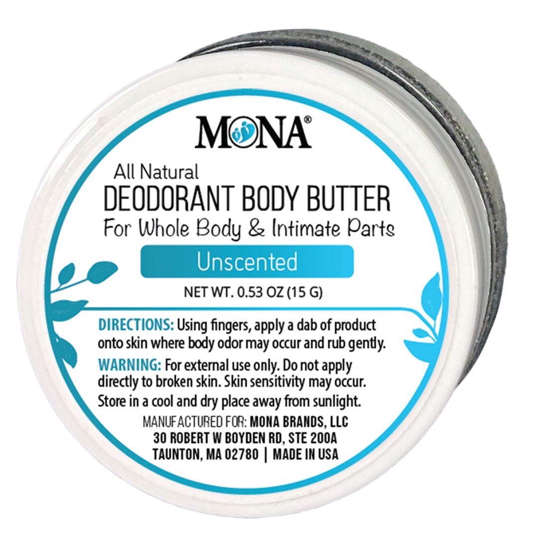 Deodorant for Whole Body & Intimate Parts Travel Sized | 0.53 oz jar