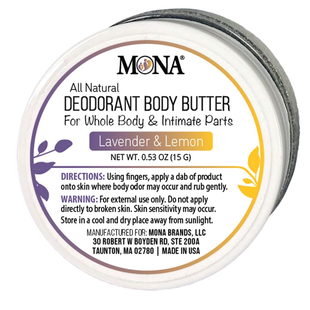 Deodorant for Whole Body & Intimate Parts Travel Sized | 0.53 oz jar