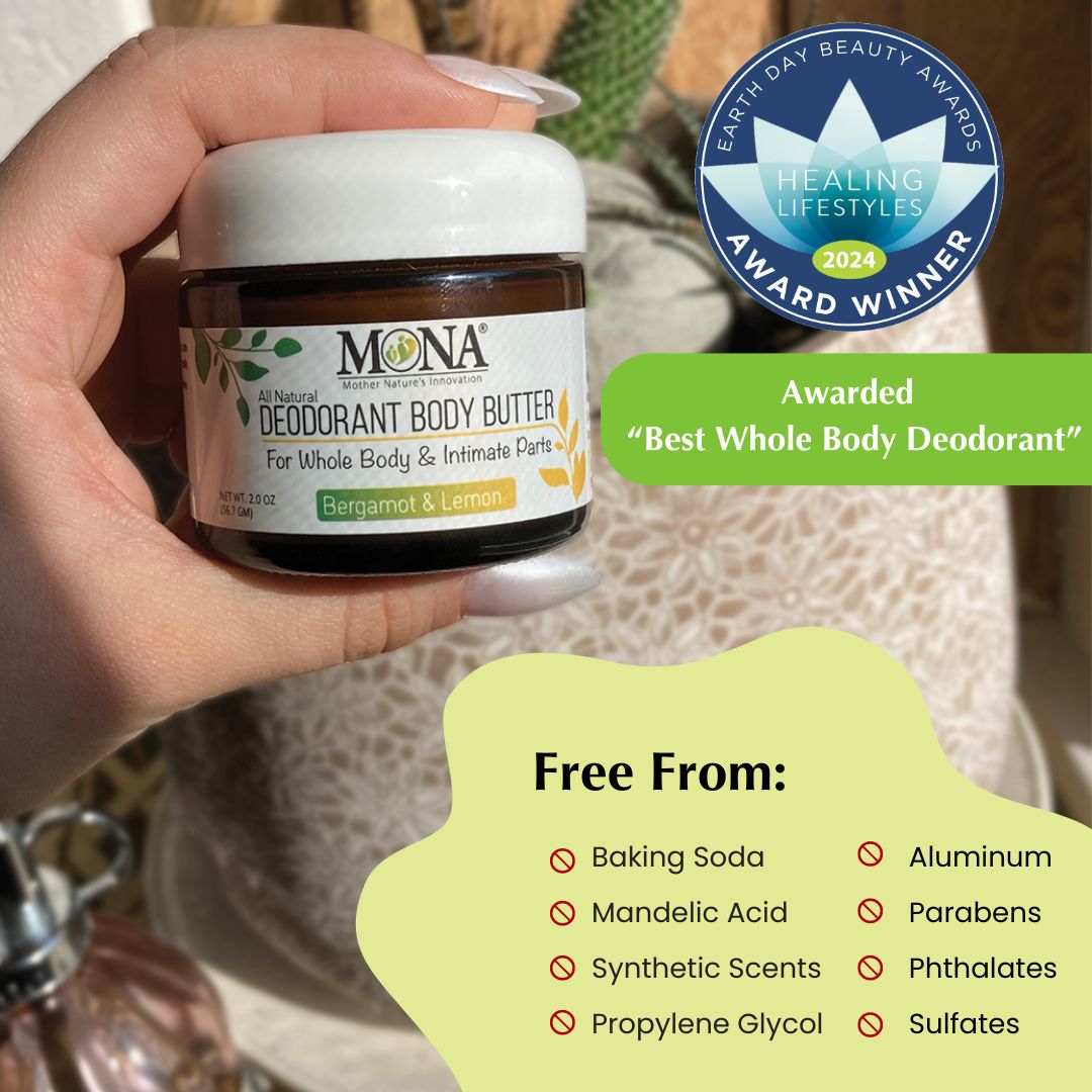 Deodorant Body Shea Butter for Whole Body & Intimate Parts | 2.0 Oz All-Day Odor Protection