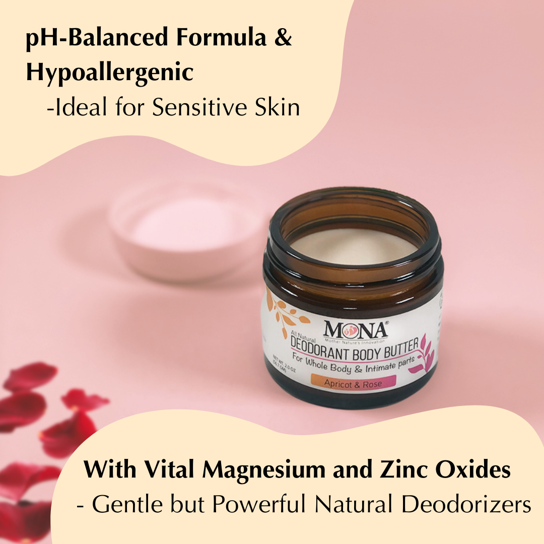 Deodorant Body Shea Butter for Whole Body & Intimate Parts | 2.0 Oz All-Day Odor Protection