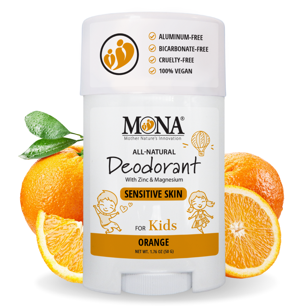 Orange scented Deodorant for Kids; Kids Deodorant, For Boys and Girls, Teen, Pre-teen