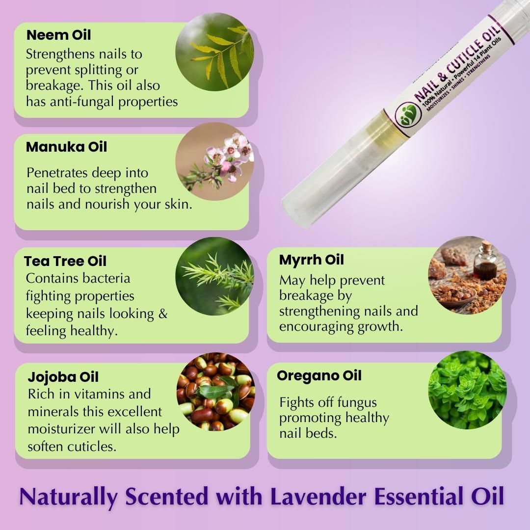 Nail and Cuticle Treatment Pen | Lavender | Strengthens & Shines (0.084 oz 2.5mL)