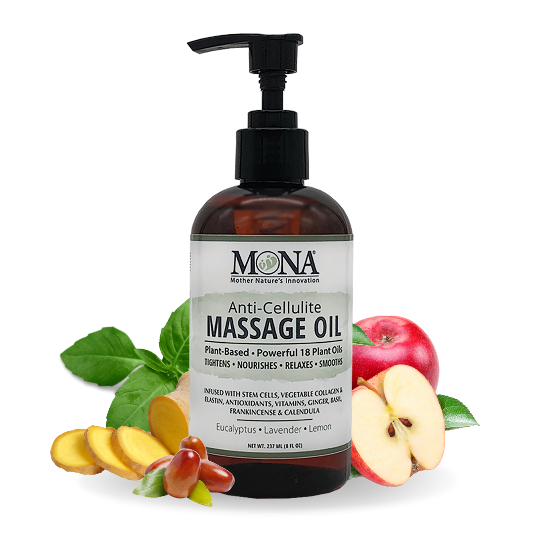 Plant-Based Anti-Cellulite Massage Oil (Eucalyptus, Lavender, & Lemon Scents)