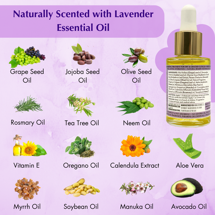 All Natural Nail & Cuticle Oil | Bottle | Lavender