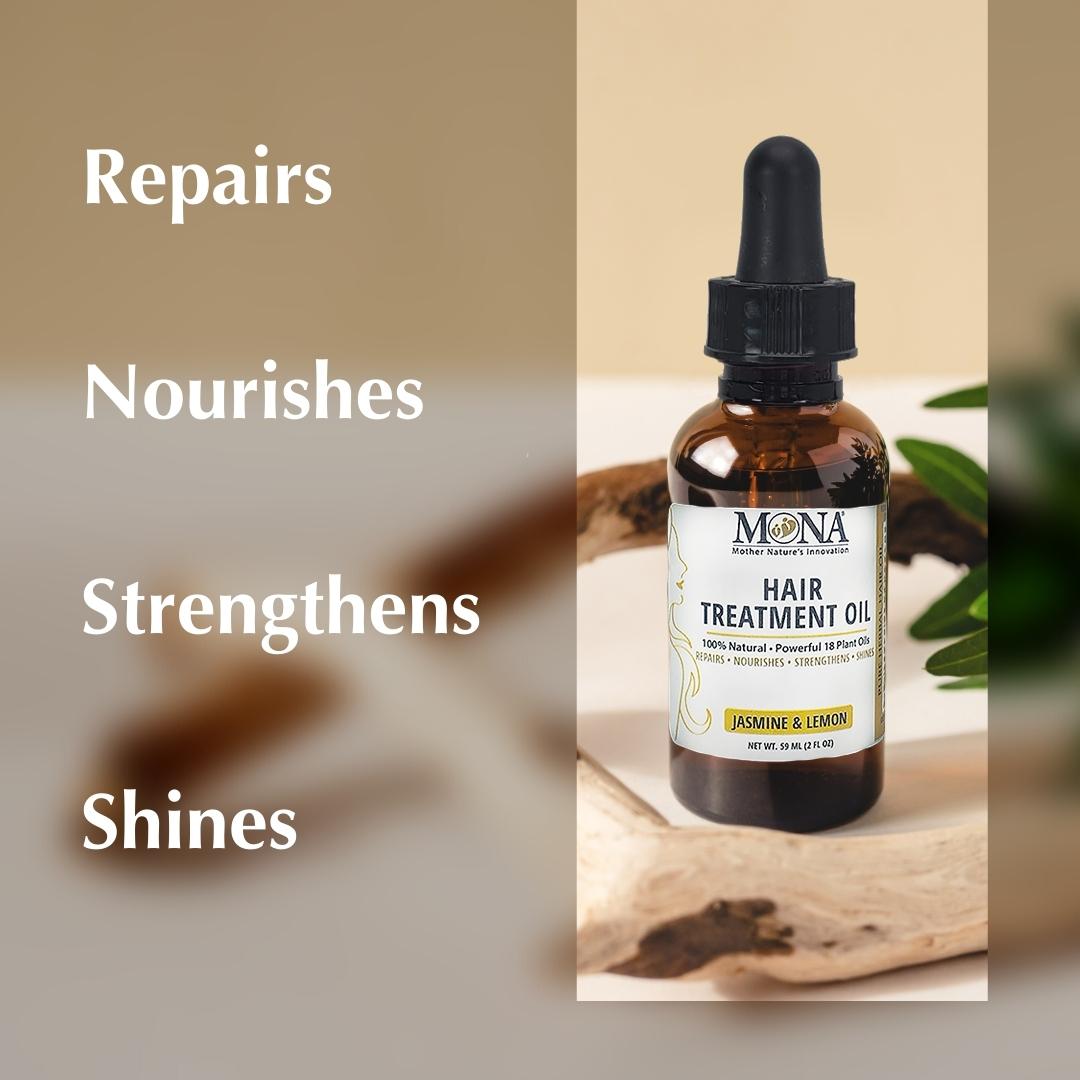 All Natural Hair Treatment Oil (Jasmine & Lemon Scents)