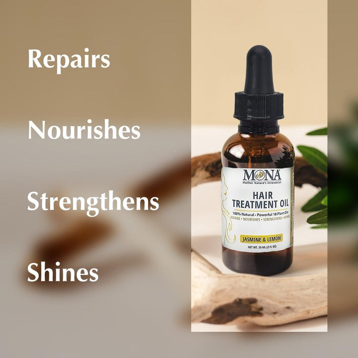 All Natural Hair Treatment Oil (Jasmine & Lemon Scents)