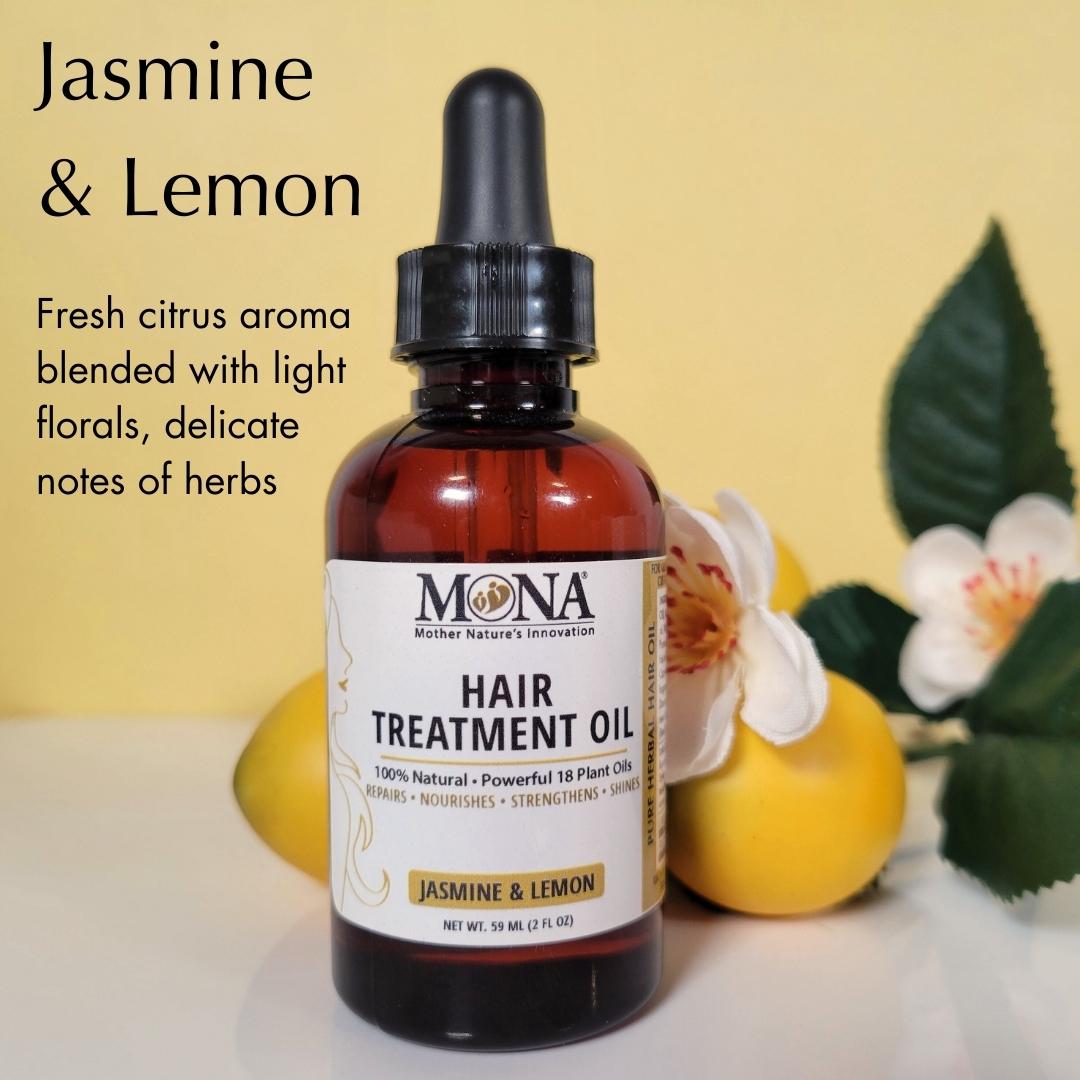 All Natural Hair Treatment Oil (Jasmine & Lemon Scents)