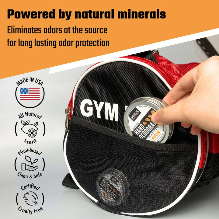 Powered by natural minerals. eliminates odors at the source for long lasting odor protection. Made in the USA.