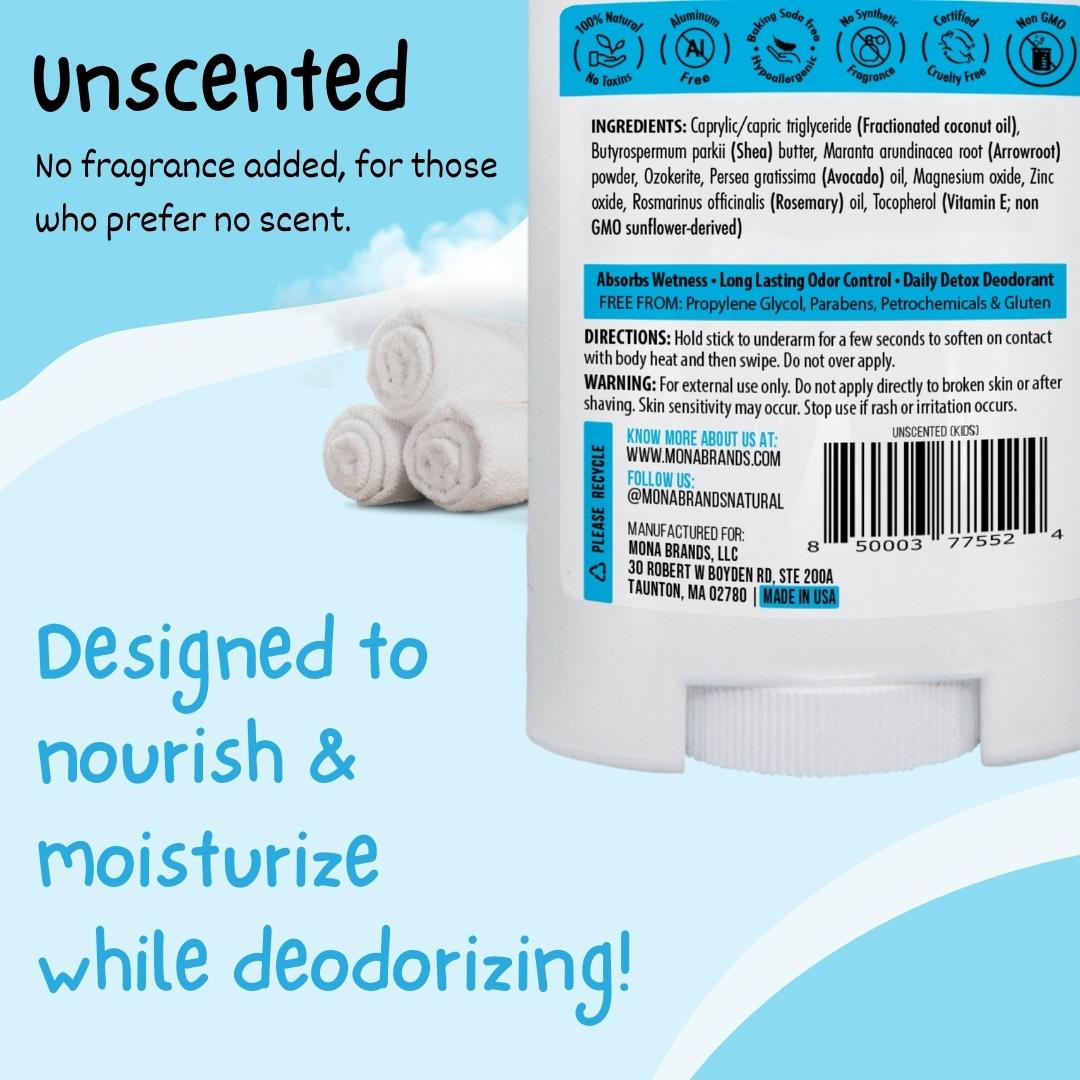 Natural Deodorant for Kids Girls Boys | 1.76 Oz