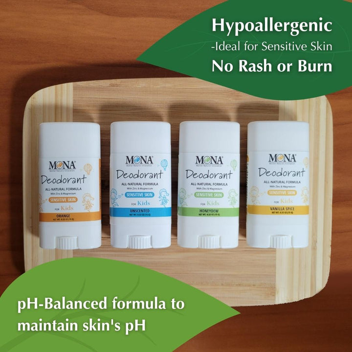 CUSTOM 4-PACK | Travel Size KIDS Deodorant (0.53 oz each)
