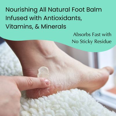 All Natural Foot Balm Deodorant | Eucalyptus & Lemon | 2.0 Oz