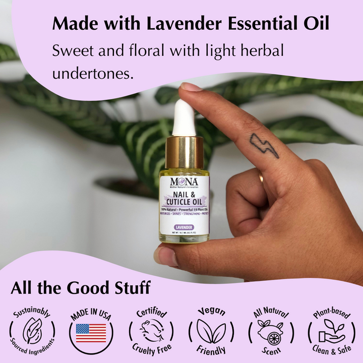 All Natural Nail & Cuticle Oil | Bottle | Lavender