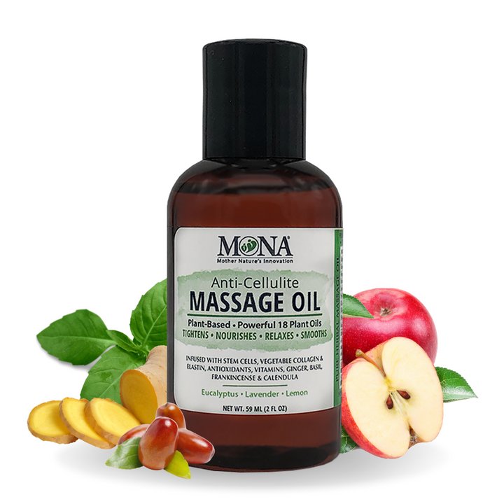 Plant-Based Anti-Cellulite Massage Oil (Naturally scented with Eucalyptus, Lavender, & Lemon)