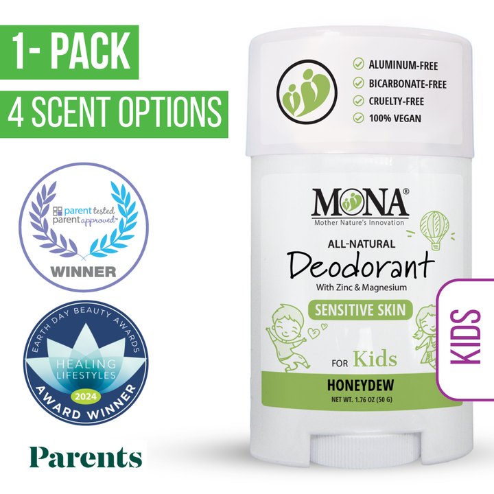 Natural Deodorant for Kids Girls Boys | 1.76 Oz