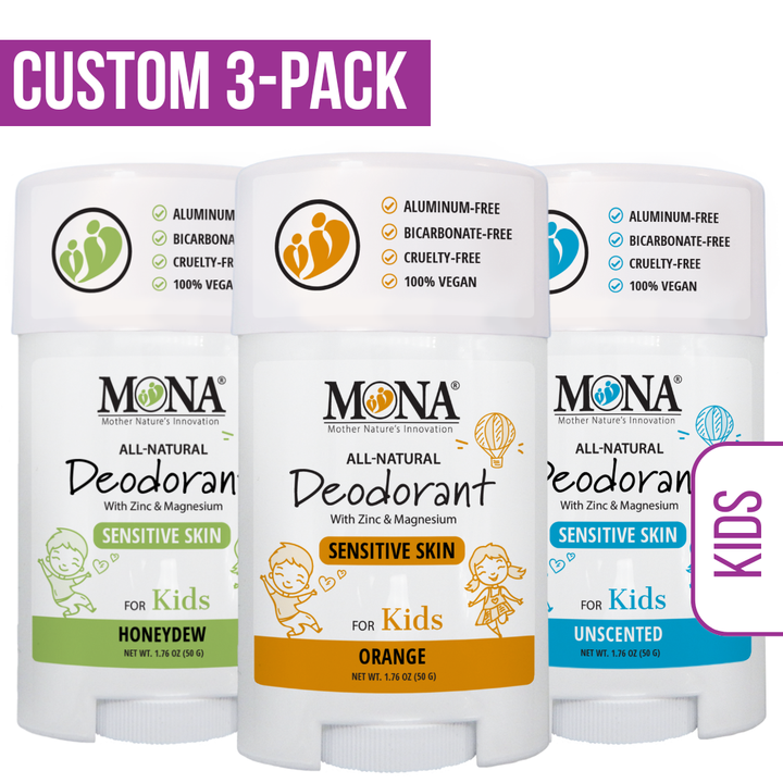 CUSTOM 3-Pack | 100% Natural Kid's Deodorant