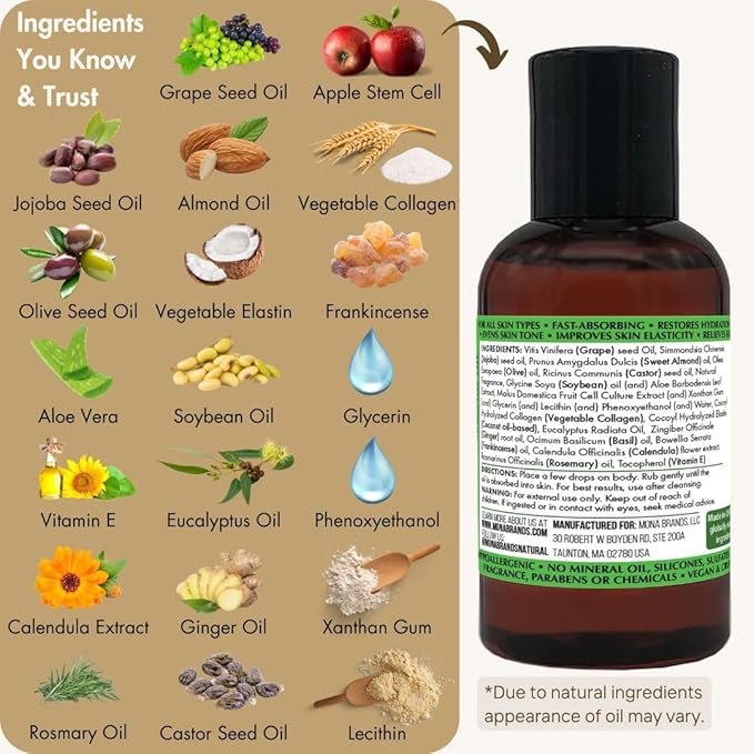 Plant-Based Anti-Cellulite Massage Oil (Naturally scented with Eucalyptus, Lavender, & Lemon)