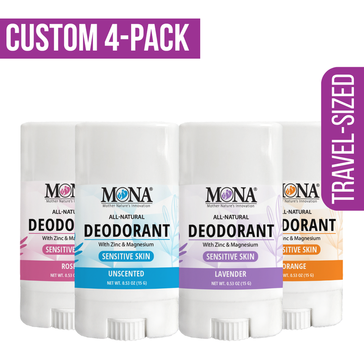 CUSTOM 4-PACK | Travel Size Deodorant (0.53 oz each)