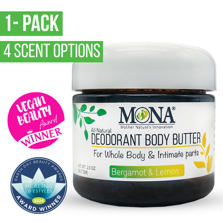 Deodorant Body Shea Butter for Whole Body & Intimate Parts | 2.0 Oz All-Day Odor Protection