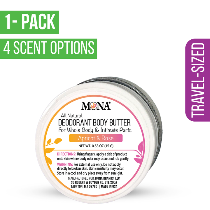 Deodorant for Whole Body & Intimate Parts Travel Sized | 0.53 oz jar