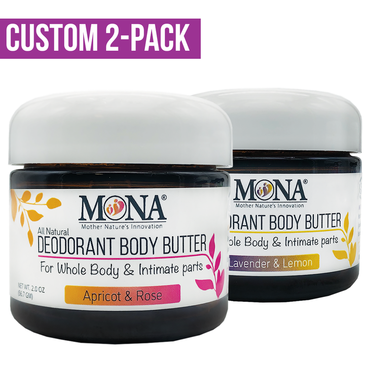 CUSTOM 2-Pack | Shea Cream Deodorant for Whole body & Intimate Parts All-Day Odor Protection