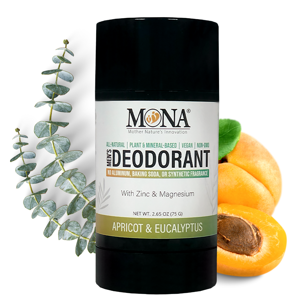 All Natural Deodorant for Men | Men's Dedoroant | Natural Deodorant for Sensitive skin | Hypoallergenic | aluminum and Baking Soda free Deodorant | Eucalyptus and Apricot scents