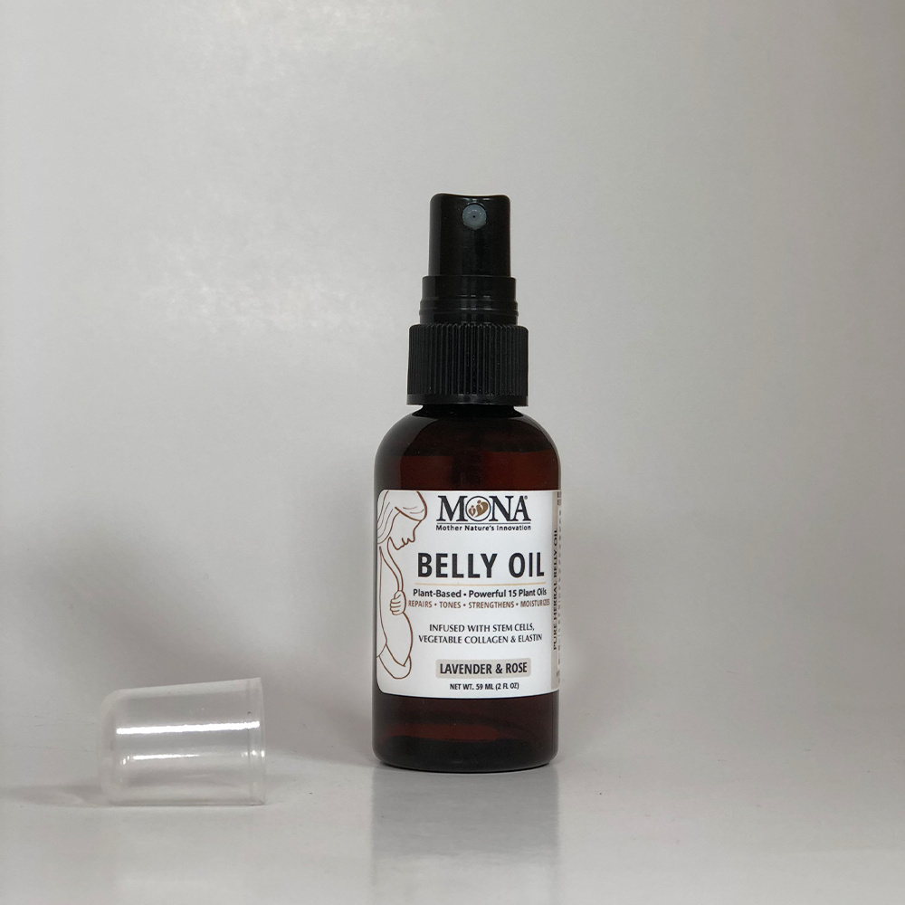 Natural Belly Oil (Lavender & Rose Scents) | 2.0 Oz