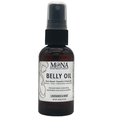 Natural Belly Oil (Lavender & Rose Scents) | 2.0 Oz