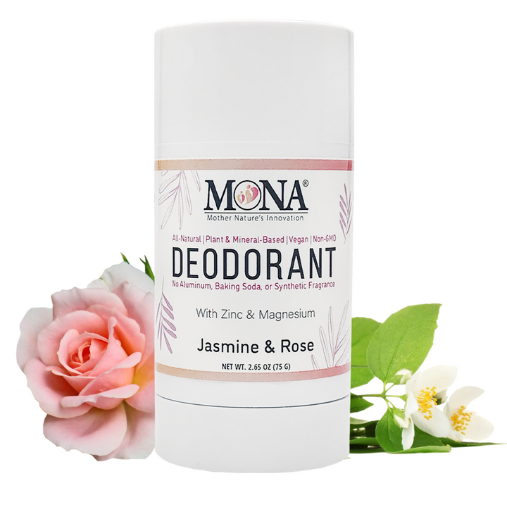 All Natural Deodorant for Women, Men, and Teens, Jamine and Rose Scents