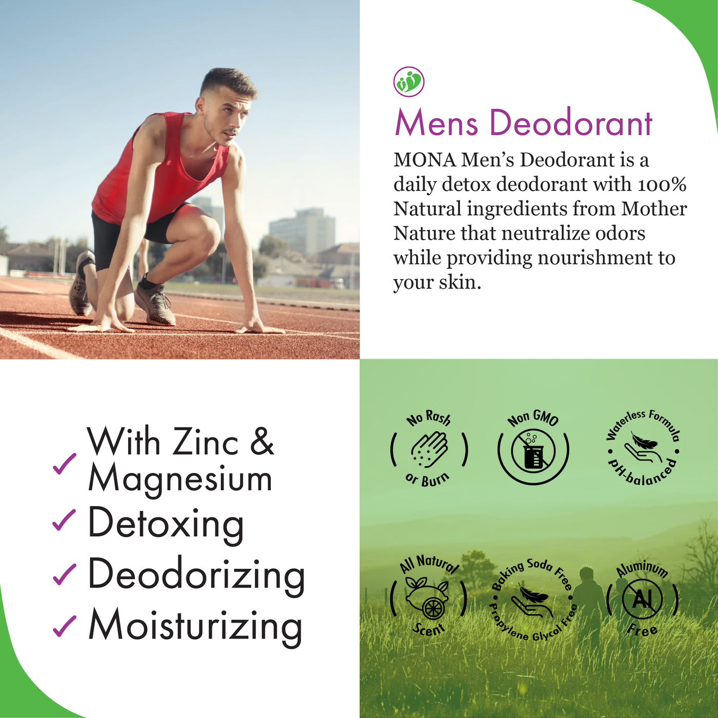 Men's Natural Deodorant | All-Natural Deodorant for Men, Women, & Teens | 2.65 Oz